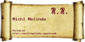 Michl Melinda névjegykártya